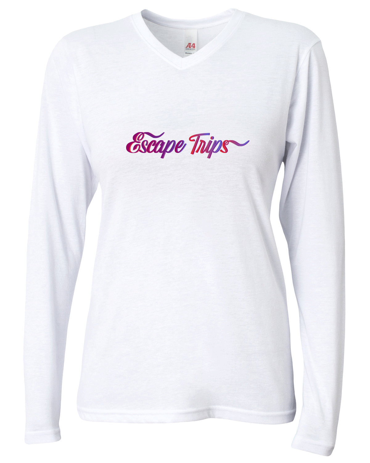 ET - nw3029 A4 Ladies' Long-Sleeve Softek V-Neck T-Shirt